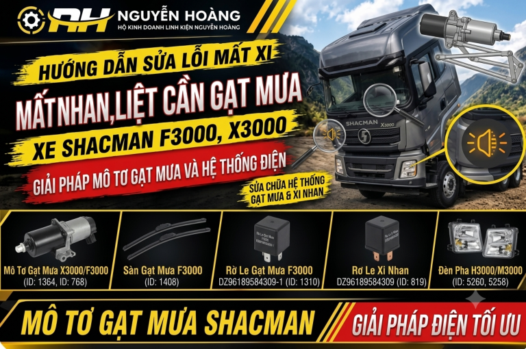 Hướng Dẫn Sửa Lỗi Mất Xi Nhan, Liệt Cần Gạt Mưa Xe Shacman F3000, X3000
